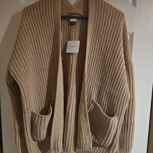American Eagle Outfitters Tan Knit Cardigan